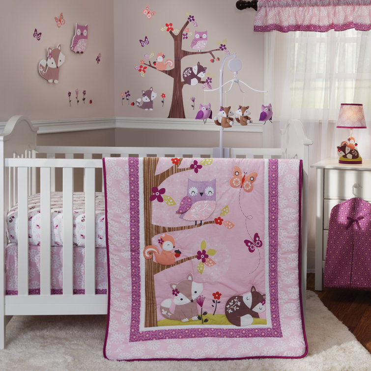 Lavender crib shop bedding set